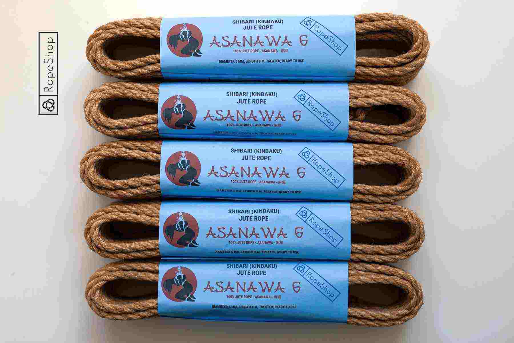 Комплект веревок для бондажа шибари Asanawa 6 (5 штук) Japan
