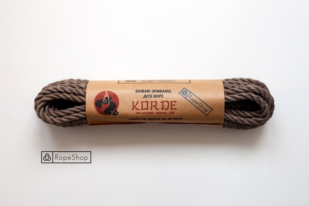 Веревка для шибари джутовая Korde (EU) обработанная, светло-серая